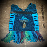 Multicolor Fringe Hippie Mushroom Bag