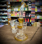 9” Dual Perc Bent Neck Waterpipe