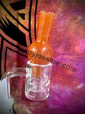 Orange Bubble Glass Carb Capn