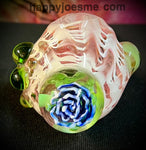 Spin&Rake Heavy Handpipe W/Flower Marble Front