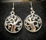 Abstract Tree 925 Sterling Silver Earrings