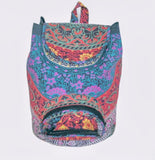 Indian Screen Printed Unisex Mandala Backpack