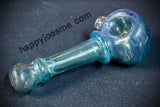 Clear Sparkly Teal Handpipe