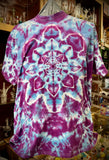 Blue/Magenta Center Mandela On Blue/Magenta Crinkle Size-Adult 2XL