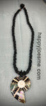 Abalone shell necklace On Seed bead Chain