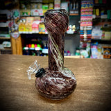 6” Purple/White/Green Soft Glass Waterpipe