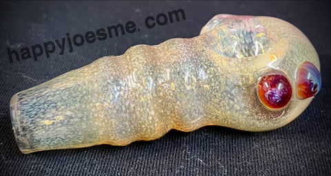 Gold Hue Glass Handpipe with Dots