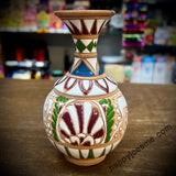 Vintage Greek Neofitoy Keramik Dakos Rodos Pottery Enameled Deer Vase