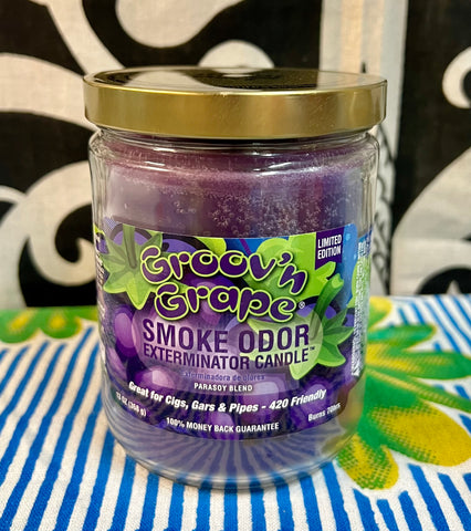 Smoke Odor Eliminator Candle 13oz - Groov’n Grape