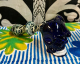 Dark Blue Skull Bubbler