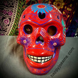 Red With Multicolor Flowers/Dove Sugar Skull