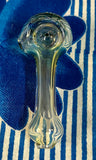 Fumed Clear Body W/Sparkly Blue Color on Front Handpipe