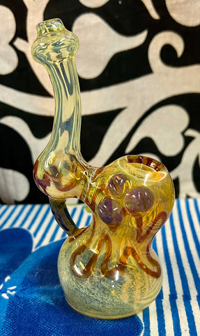 Heavy Fume Frit W/Slight Color Sherlock Bubbler