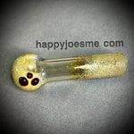 Golden Textured Frit Handpipe
