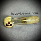 Golden Textured Frit Handpipe