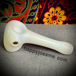 White Textured Frit Hammer Handpipe