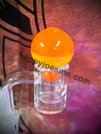 Orange/Yellow Bubble Glass Carb Cap