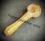 Pink/Yellow/Cream Wrap & Rake Fume Handpipe W/Honeycomb Front by Pharo