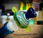 14mm Male Hourglass Multicolor Swirl Slide
