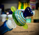 14mm Male Hourglass Multicolor Swirl Slide