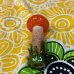 2.5" Frit Sculpted Mushroom Tip/Chillum by Sara Mac