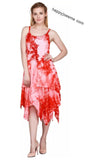 Women's Tie dye Asymmetrical Hem Sleeveless Summer Dress