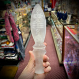 Selenite Om Knife