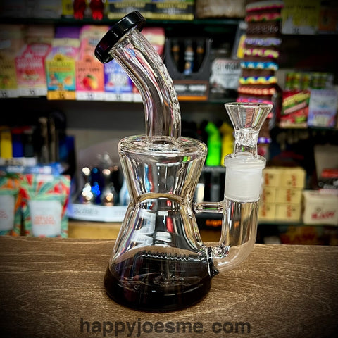 7” Rock Glass Inline Perc Bent Neck Waterpipe
