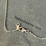 Vintage Sterling Silver Cubic Zirconia Journey Necklace past present future 925
