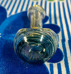 Fumed Clear Body W/Sparkly Blue Color on Front Handpipe