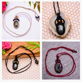 Natural Mix Gemstones Handmade Bohemian Macrame Necklace