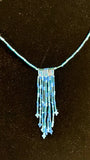 90s Blue Seed Bead Necklace