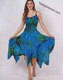 Women's Tie dye Asymmetrical Hem Sleeveless Summer Dress