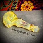 Thick Hourglass Fumed Yellow Handpipe//Beakner