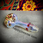 Silver Fume W/Color Head Handpipe