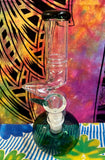 9.5” Clear/Teal Zong Waterpipe