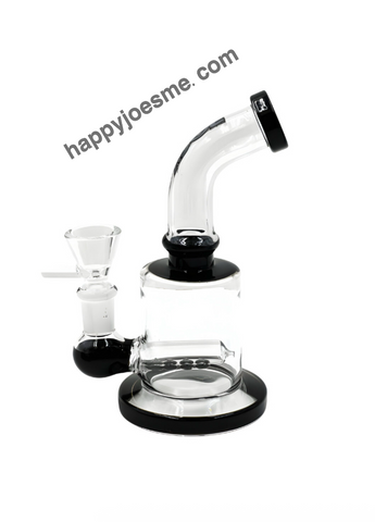 6” Rock Glass Inline Perc Bent Neck Waterpipe