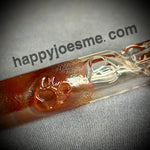 Puppy Love Burgundy Frit Glass Steamroller