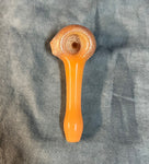 Yellow Handpipe W/Rose Gold Textured Head