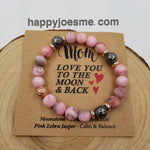 Natural Stone Bracelet - Mother's Day Gift with Card