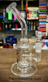 7" Our Glass Waterpipe Bent Neck Hourglass