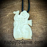 Mayan Bone Carved Adjustable Necklace