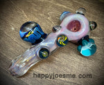 6” Multicolor Fume W/Wig-Wag Marbles/Galaxy Marbles Heady Handpipe
