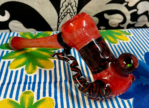 Black/Red Wig-Wag W/Black Opal Front Bubbler