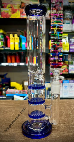 10” Triple Honeycomb Straight Tube Waterpipe