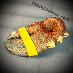 Sandblasted Barn Red W/ Barnacles Claw Handpipe - Mrs Claws