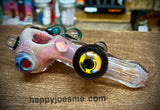 6” Multicolor Fume W/Wig-Wag Marbles/Galaxy Marbles Heady Handpipe