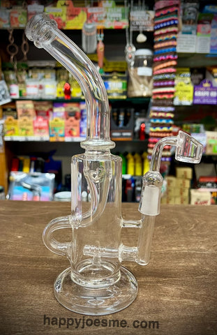 9" Slight Bent Neck Recycler Waterpipe