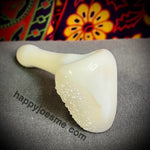 White Textured Frit Hammer Handpipe