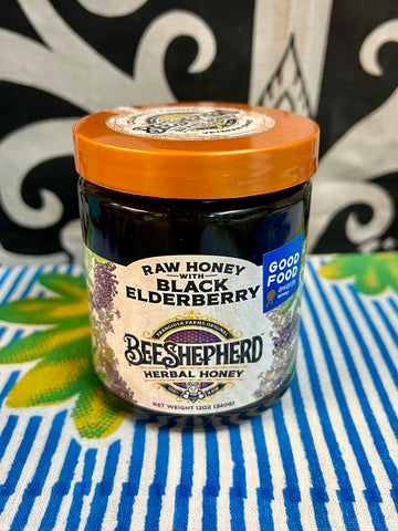 BeeShepherd Herbal Honey- Raw Honey with Black Elderberry